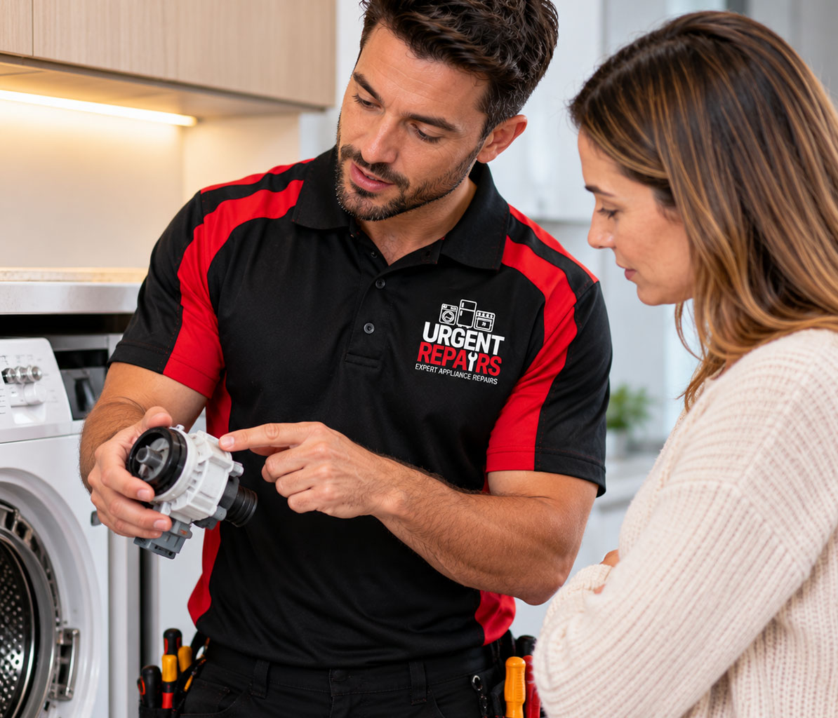 Household appliance in a modern kitchen requiring repair assessment